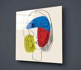 Lineart Face Glass Wall Art