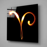 Horoscopes - Aries Glass Wall Art