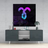 Horoscopes - Aries Glass Wall Art