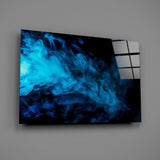 Blue Smoke Glass Wall Art