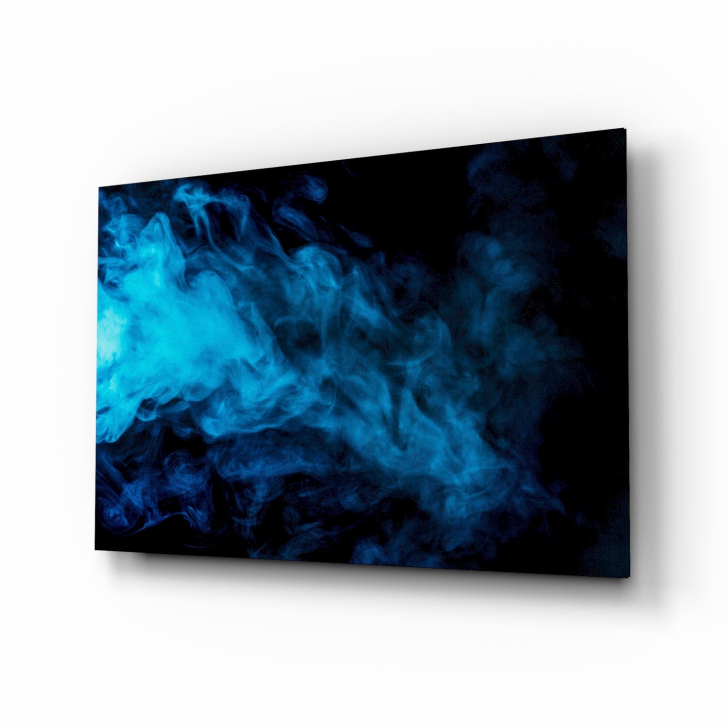 Blue Smoke Glass Wall Art