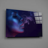 Smoke and Woman Glass Wall Art