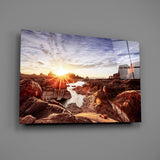 Canyon and Sunset Glass Wall Art