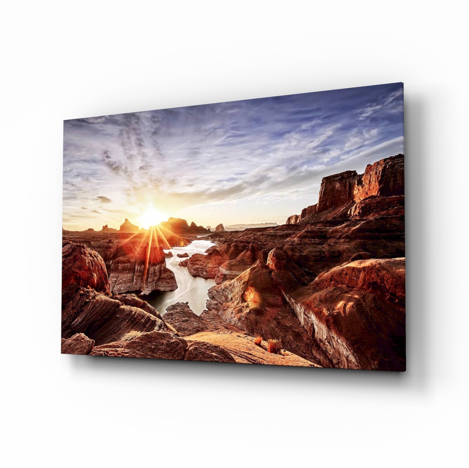 Canyon and Sunset Glass Wall Art