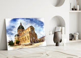 Historical Building Glass Wall Art