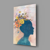 Woman Portrait Glass Wall Art