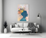 Woman Portrait Glass Wall Art