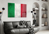 Flag of Italy Glass Wall Art