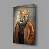 Tiger Head Glass Wall Art