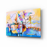 Abstract Colors Glass Wall Art