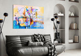 Abstract Colors Glass Wall Art