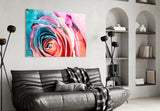 Colored Rose Glass Wall Art