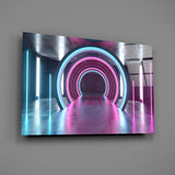 Neon Lights Glass Wall Art