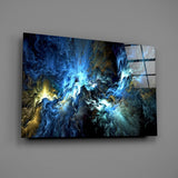 Cosmic Blue Glass Wall Art