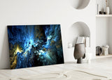 Cosmic Blue Glass Wall Art