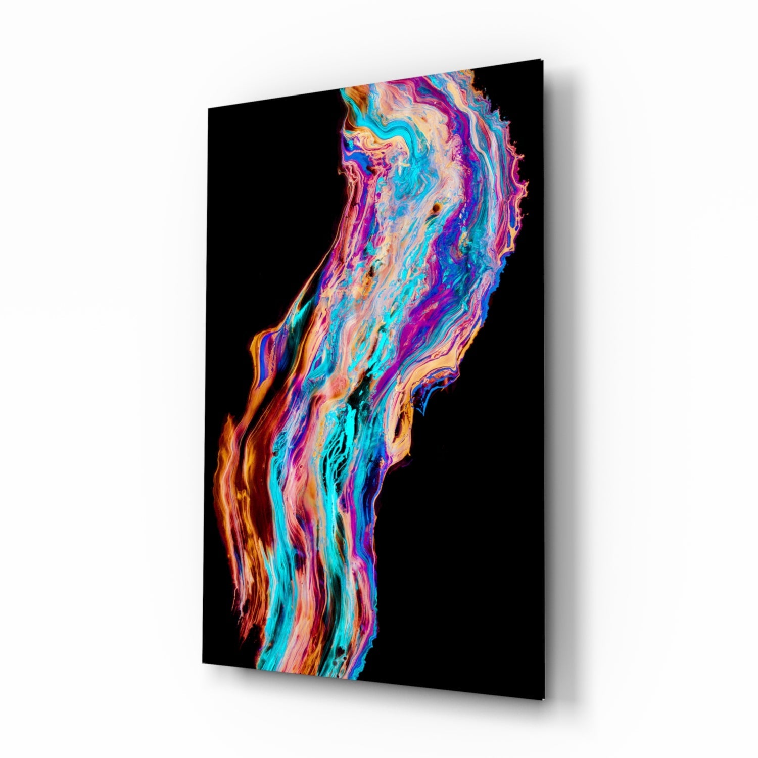 Colored Flow Glass Wall Art