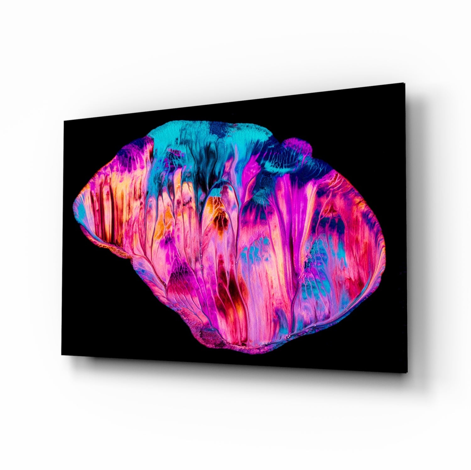 Abstract Pink Glass Wall Art