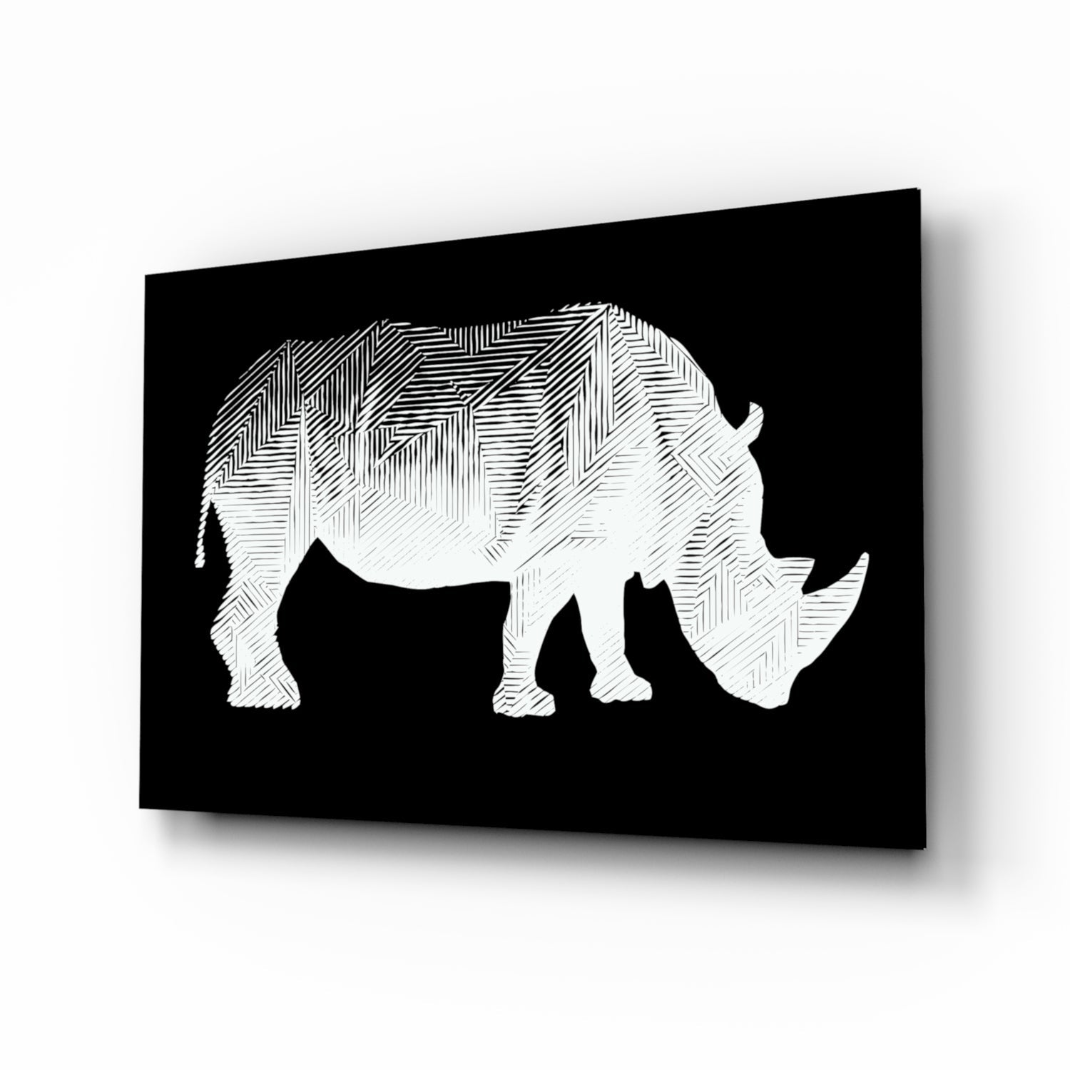 Rhino Glass Wall Art