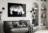 Rhino Glass Wall Art