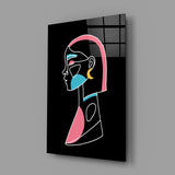 Abstract Colorful Portrait Glass Wall Art