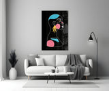 Abstract Colorful Portrait Glass Wall Art