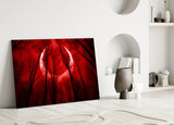 Red Sky Glass Wall Art