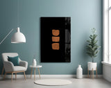 Abstract Column Glass Wall Art