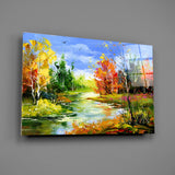 Colorful Autumn Glass Wall Art