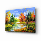 Colorful Autumn Glass Wall Art