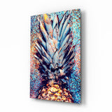 Colored Pineapple Glass Wall Art