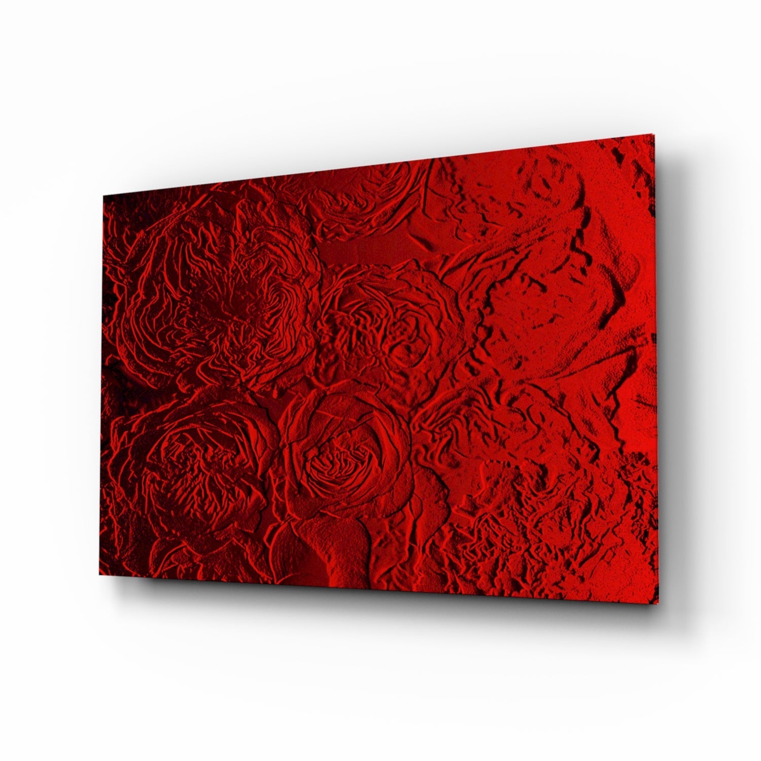 Rose Patterned Glass Wall Art