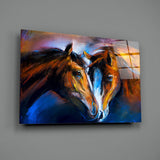 Horses Glass Wall Art