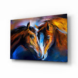 Horses Glass Wall Art