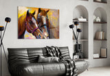 Horses Glass Wall Art