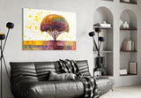 Colorful Tree Glass Wall Art