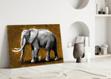 Elephant Glass Wall Art