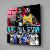 Nba All Star Glass Wall Art