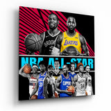 Nba All Star Glass Wall Art