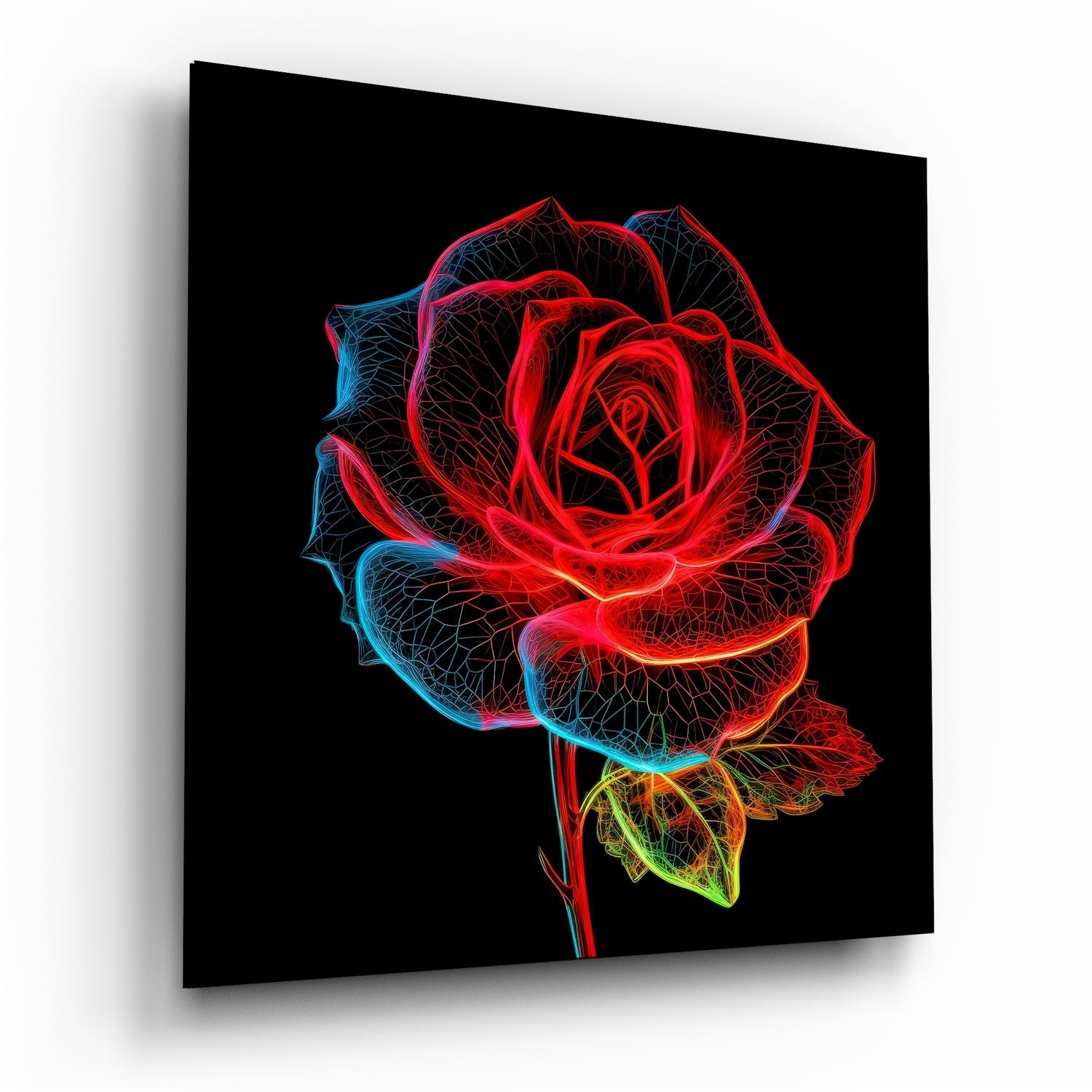 Rose Glass Wall Art