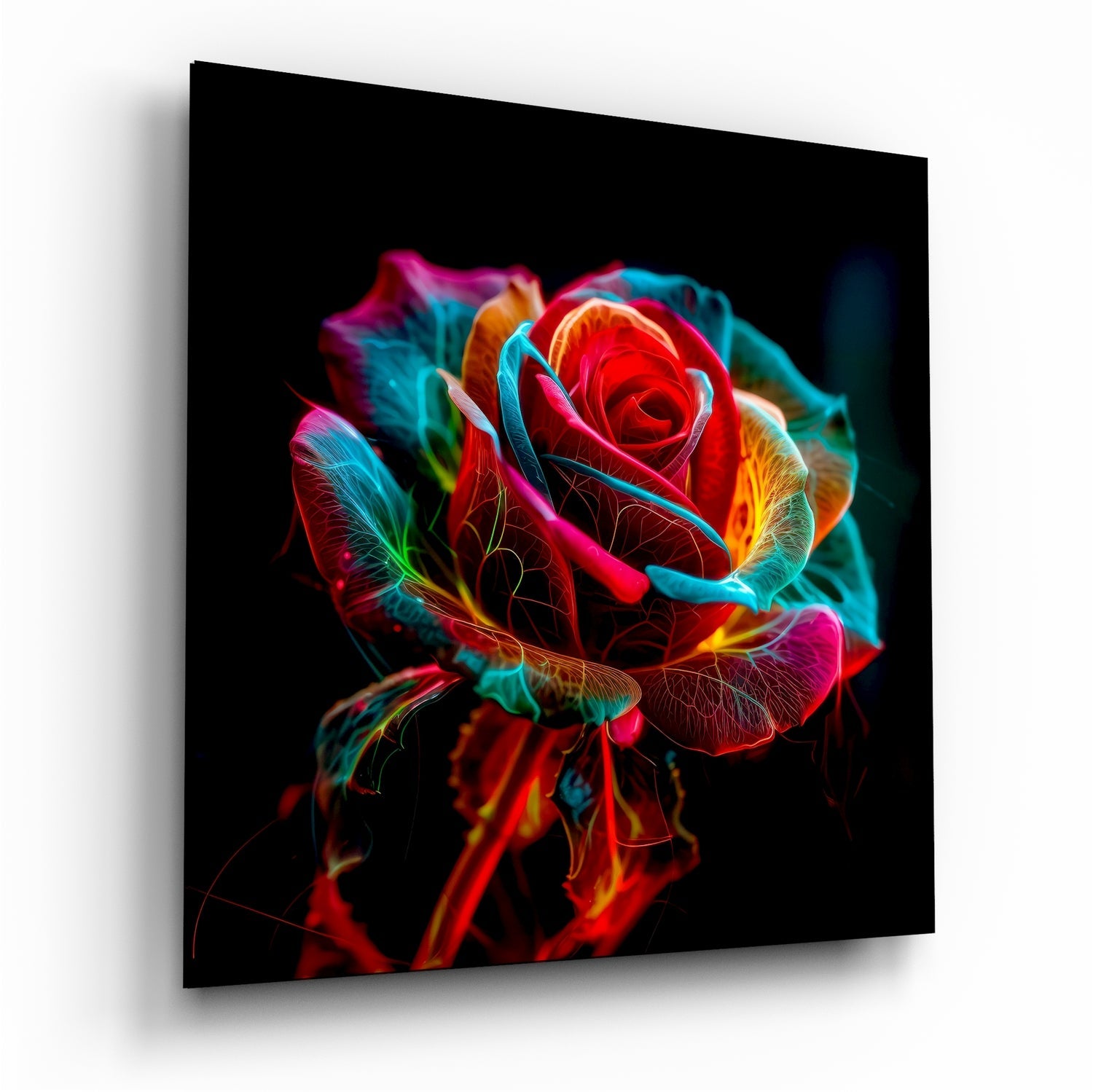 Rose Glass Wall Art