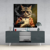 Cool Cat Glass Wall Art