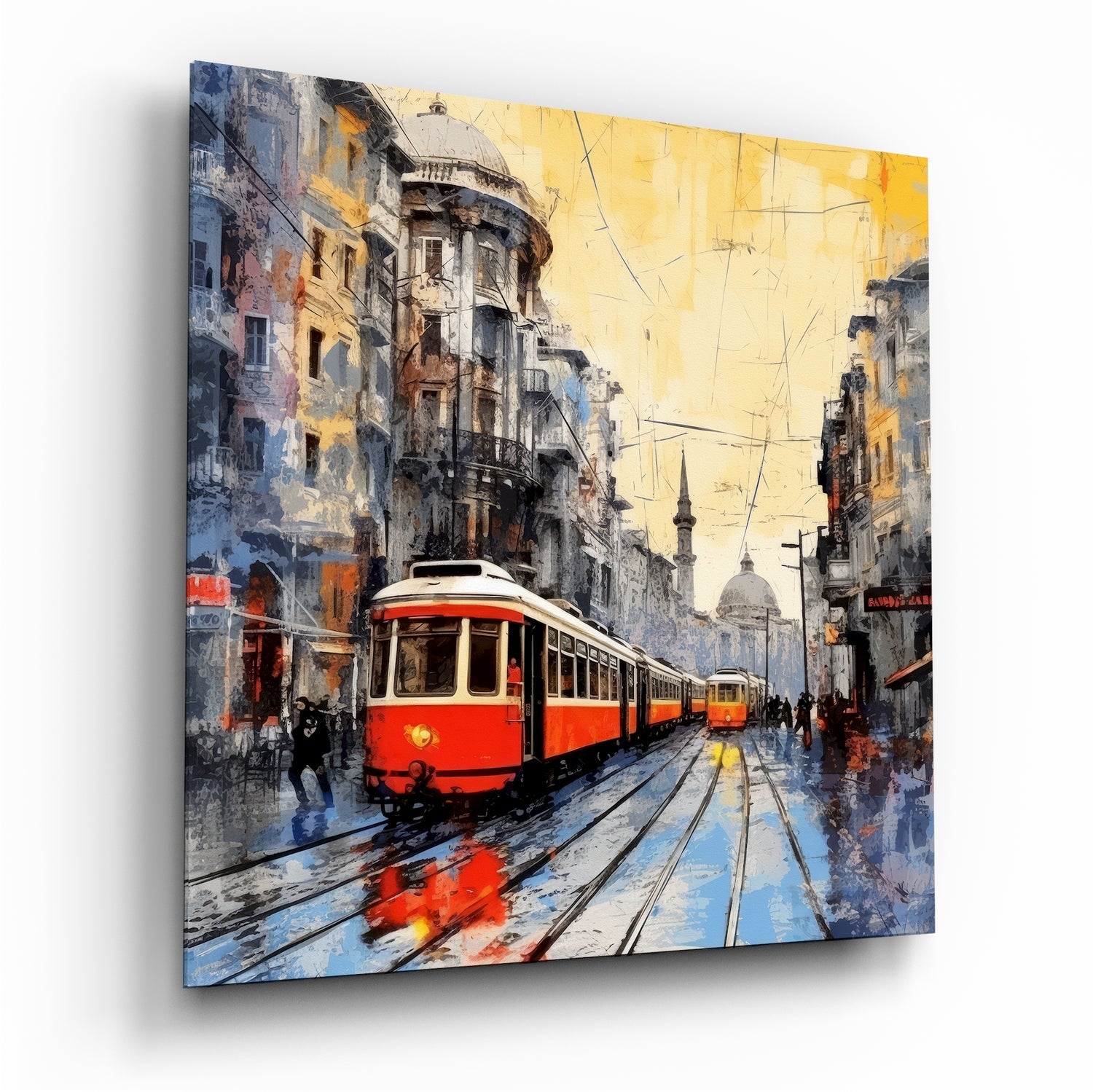 Istiklal Street Glass Wall Art