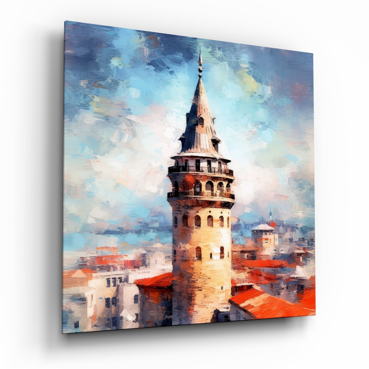 Galata Tower Glass Wall Art