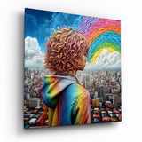 Rainbow Dreams Glass Wall Art