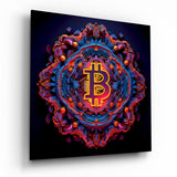 Bitcoin Glass Wall Art