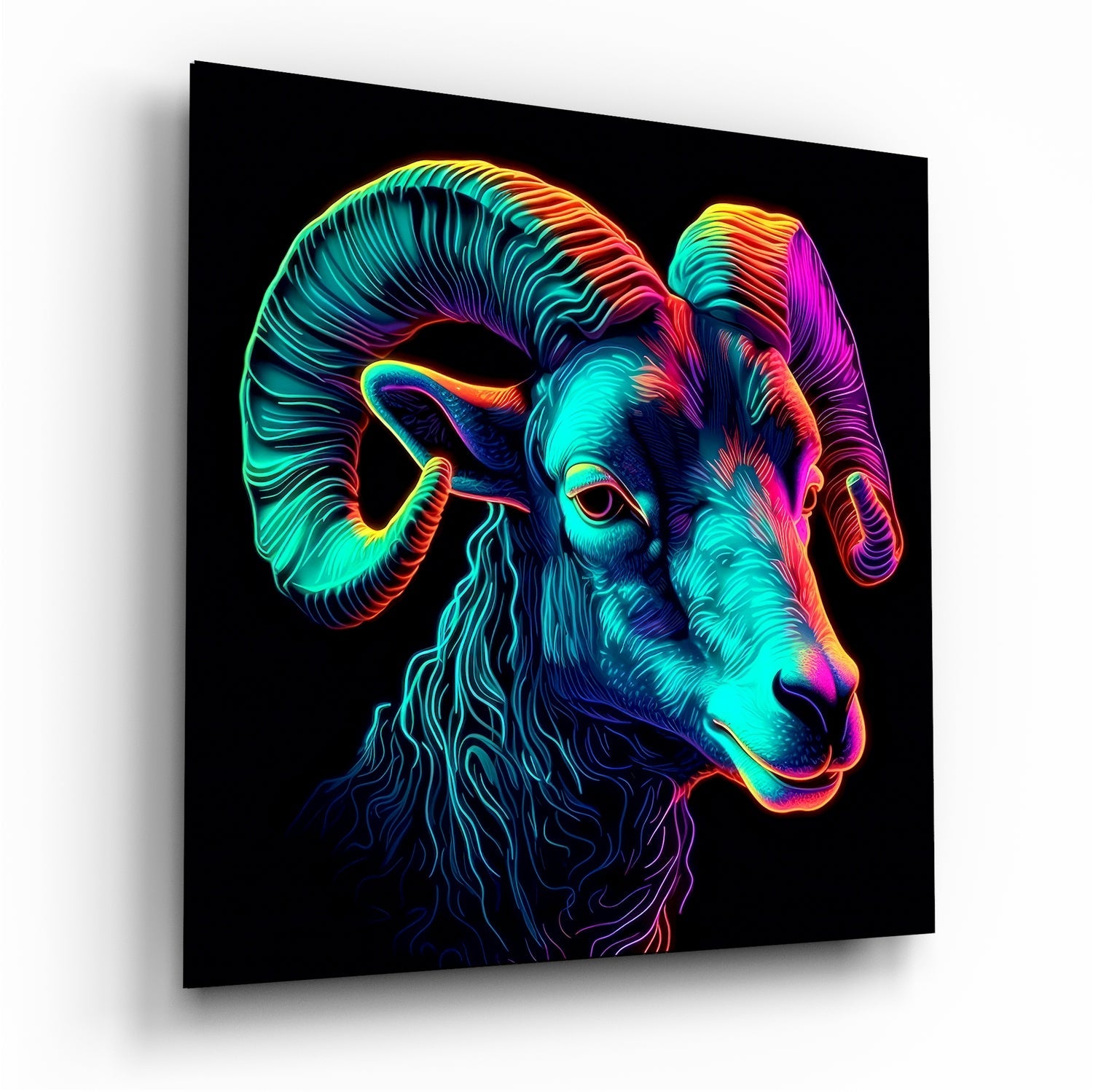 Ram Glass Wall Art