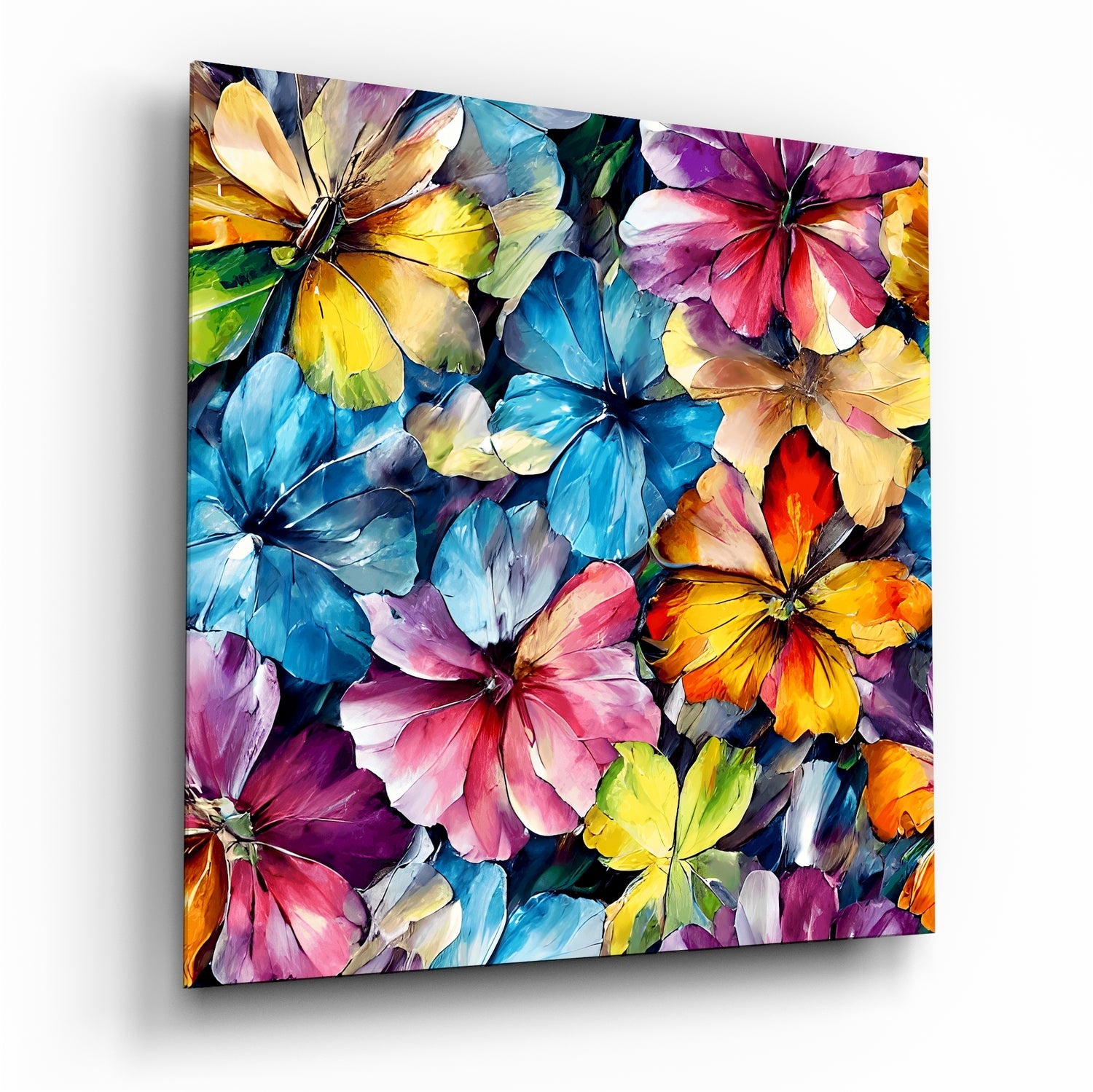 Flowers Glass Wall Art|| Designer's Collection