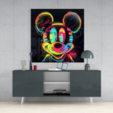 Neon Mickey Glass Wall Art|| Designer's Collection