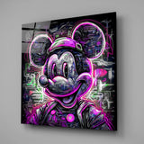 Neon Mickey Glass Wall Art|| Designer's Collection