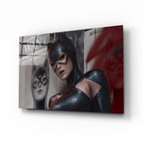 Cat Woman Glass Wall Art